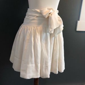 Adorable White 100% Silk Skirt